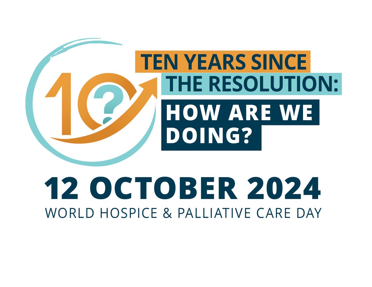 World Hospice and Palliative Care Day Logo released! The theme for 2024 is 'Ten Years Since the Resolution: How Are We Doing?' Read more: ehospice.com/international_… Visit the @whpca website for more updates: thewhpca.org/world-hospice-… @ehospicenews @iapcsecretary #palliativecare