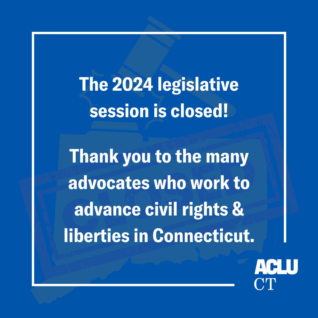 A huge thanks to the advocates who championed civil rights & liberties this session - looking forward to more great work together! Join us for a webinar on May 14 where we’ll look back on the work we’ve done this session & look forward to the work ahead.