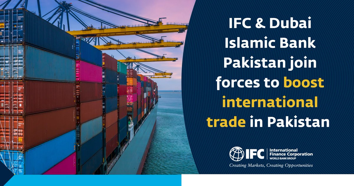 #Trade is essential for economic growth and a key driver of opportunities for local enterprises. @IFC_org recently signed an agreement with @DibPakistan to foster a trade ecosystem in 🇵🇰 that strengthens supply chains, spurs productivity & creates jobs.

wrld.bg/aQbE50RzjUj