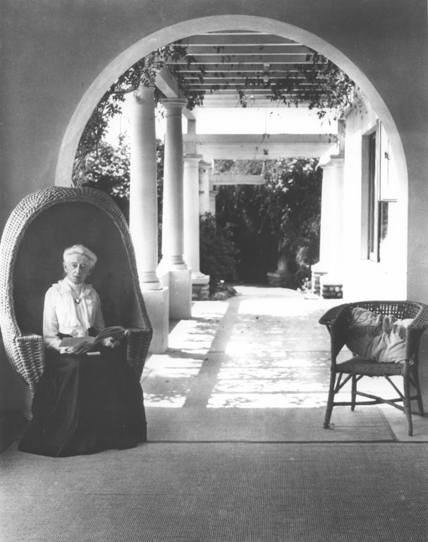 Ellen Browning Scripps at home in LaJolla, 1927
image courtesy La Jolla Historical Society