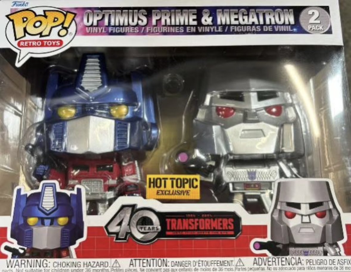 First look at the new Metallic Transformers Funko POP! 2 Pack ~ exclusive to Hot Topic land! Thanks @gastlecast ~ #Transformers #FPN #FunkoPOPNews #Funko #POP #POPVinyl #FunkoPOP #FunkoSoda