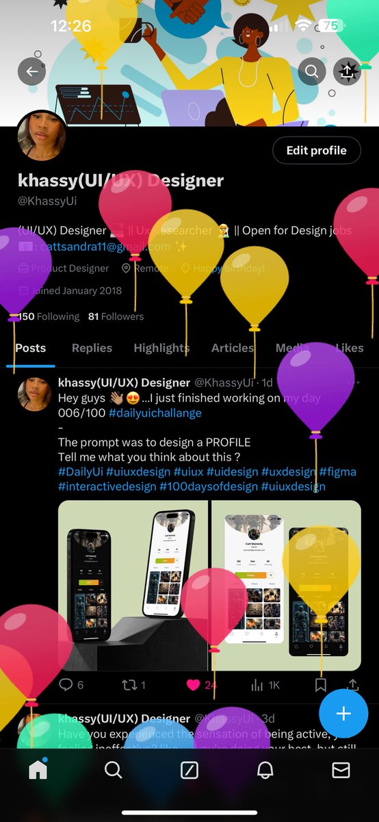 Look who got baloons today 😍☺️☺️ Me!

I wish me many many more beautiful birthdays to come🎁😍

#birthdaygirl 
#uiuxdesign
