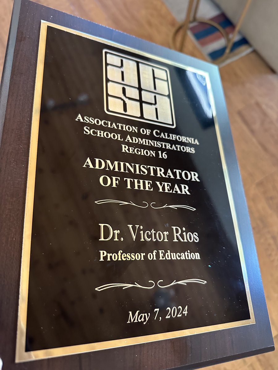 Victor Rios (@drvictorrios) on Twitter photo Grateful to the Association of California School Administrators Region 16 for awarding me the Administrator of the Year, Professor of Education Award.  Thank you to all those school leaders that inspire and support their teachers to transform students’ lives.   <a href="/ACSA_info/">ACSA</a> Grateful to the Association of California School Administrators Region 16 for awarding me the Administrator of the Year, Professor of Education Award.  Thank you to all those school leaders that inspire and support their teachers to transform students’ lives.   <a href="/ACSA_info/">ACSA</a>