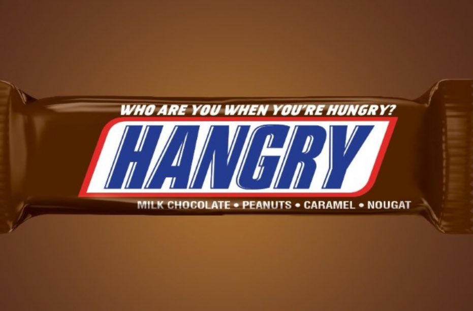 I think Snickers is missing an opportunity. These hunger strikers are getting hangry.