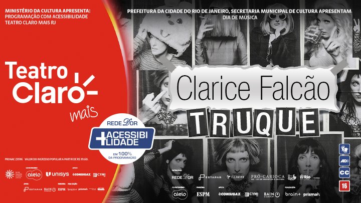 Liberamos mais 5 ingressos para o show da <a href="/euclarice/">Clarice Falcão 🎵 Ouça o disco TRUQUE 🎵</a> no dia 11 de maio, aqui no Teatro Claro MAIS RJ.

Quem pegar pegou, quem não pegar não pega mais.

🎟  uhuu.com/evento/rj/rio-…