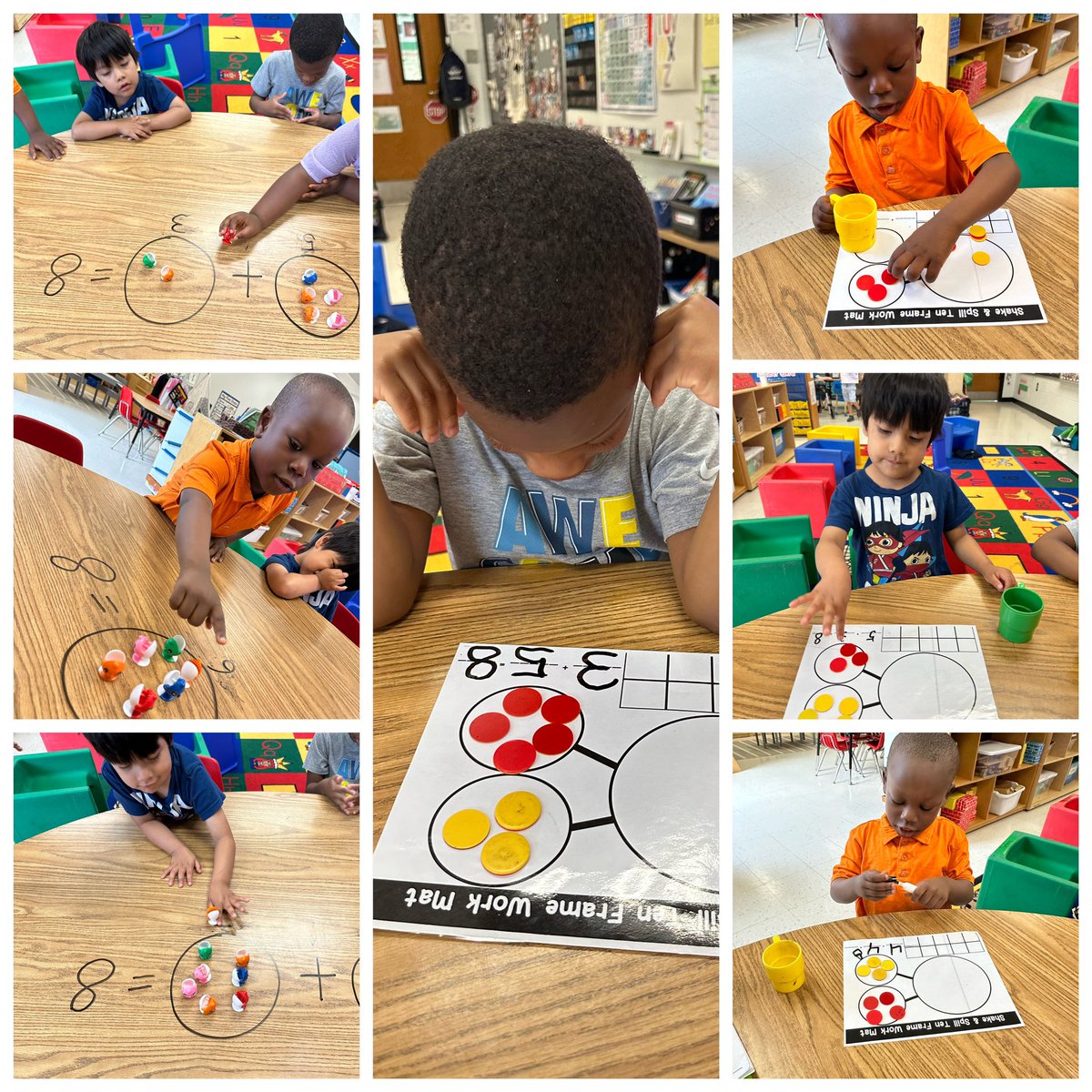 Building number sense with ways to make a number and pre-k is crushing it @npepanthers @NPESprincipal @FCS_SEC