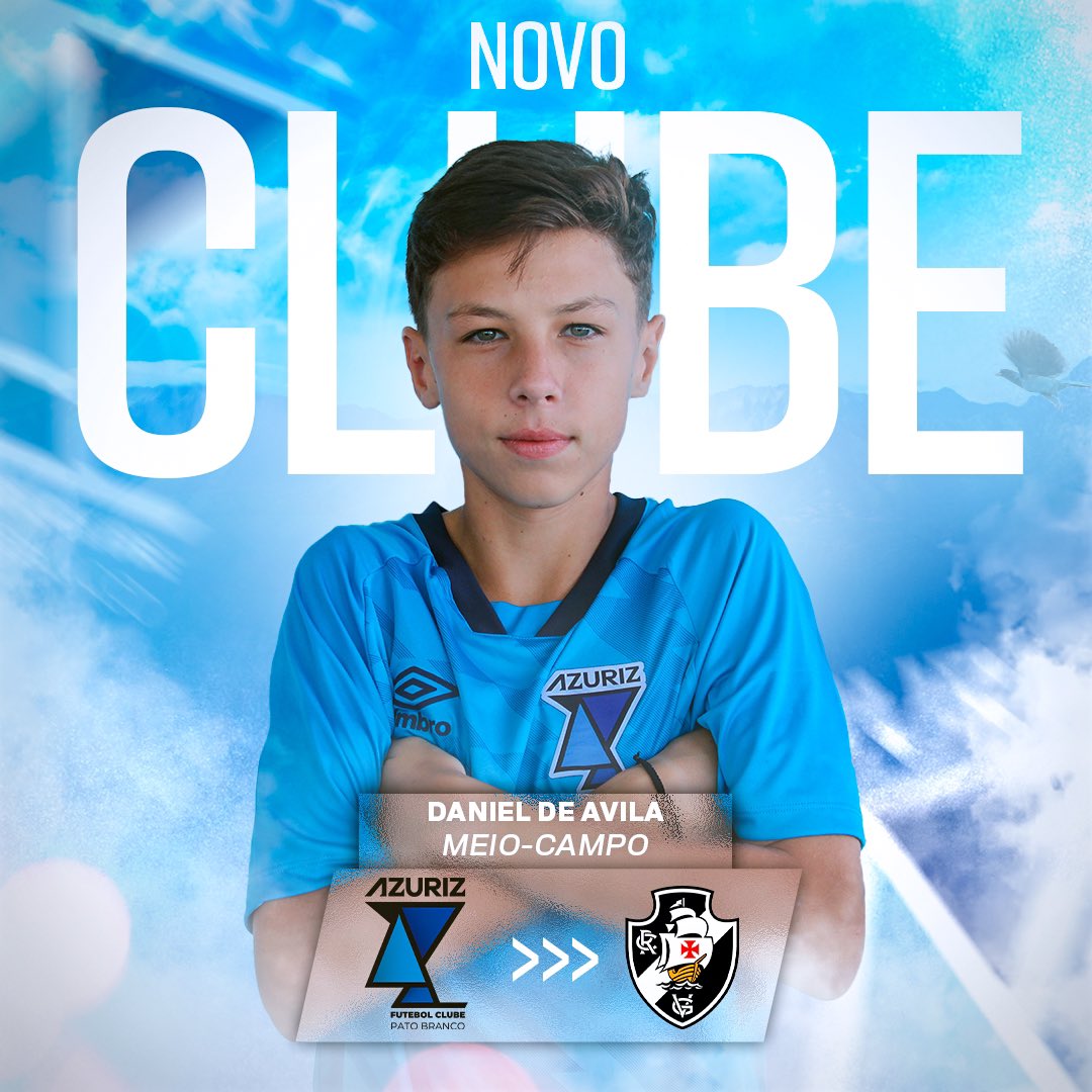 AzurizOficial's tweet photo. Os irmãos Daniel de Avila e Murilo de Avila estão de casa nova!

Jogadores foram fundamentais nas campanhas do vice-campeonato do Paranaense Sub-14 e da Copa Umbro de 2023, desejamos muito sucesso na nova caminhada, estaremos sempre na torcida!

#AzurizFC #NovoClube #Vasco https://t.co/5Z2ZfN5gF2