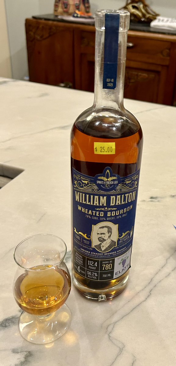 This Spirits of French Lick William Dalton wheated is what craft distillers aim for. And managing to get this for only $25 was a steal. There’s definitely great distillery’s outside of Kentucky doing some excellent bourbon. 
#bourbon ##indianabourbon #craftdistillery
