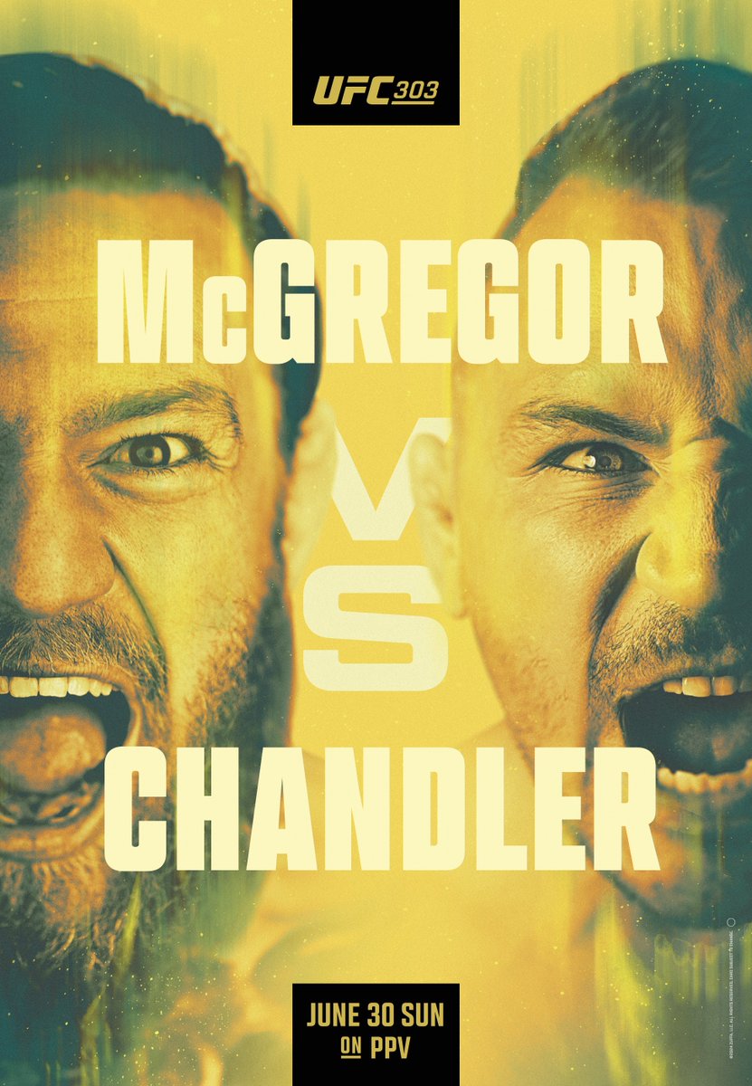 The world will be watching 🌏👊 @TheNotoriousMMA vs @MikeChandlerMMA #UFC303 | June 30