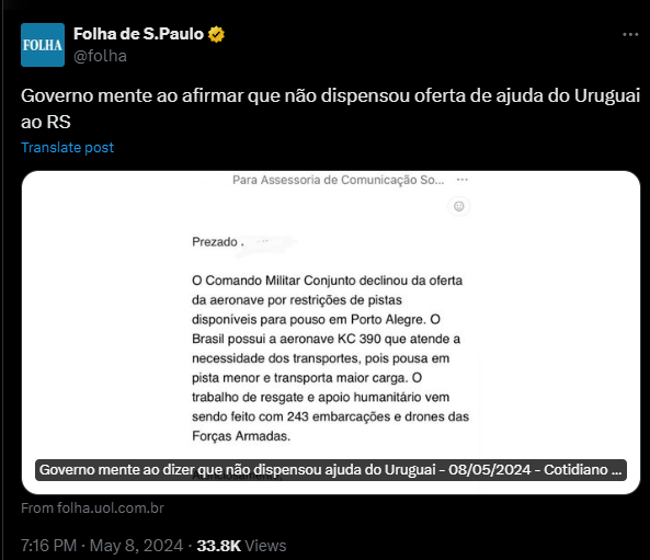 Comissário Pimenta mandará a PF lá na redação da Folha?