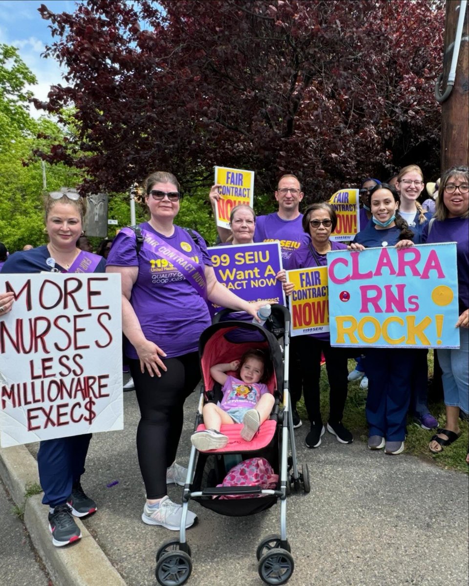 🗣️Jersey is a Union Town!✊ Despite a year and a half of negotiations with Clara Maass, their management is still playing hardball. Today, during Nurses Week, we joined the Clara Maass nurses on the picket line as we take a stand for a fair first contract!