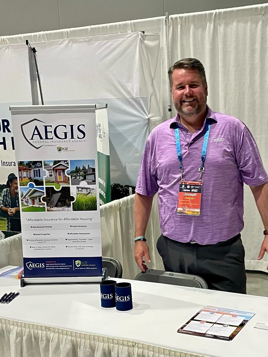 Twila Hall was double-booked so Joe Harner stepped in to help at the BIGiOK in Oklahoma City today. Stop by to say hello and learn more about our Manufactured Home program. #AegisNation #AffordableHousing