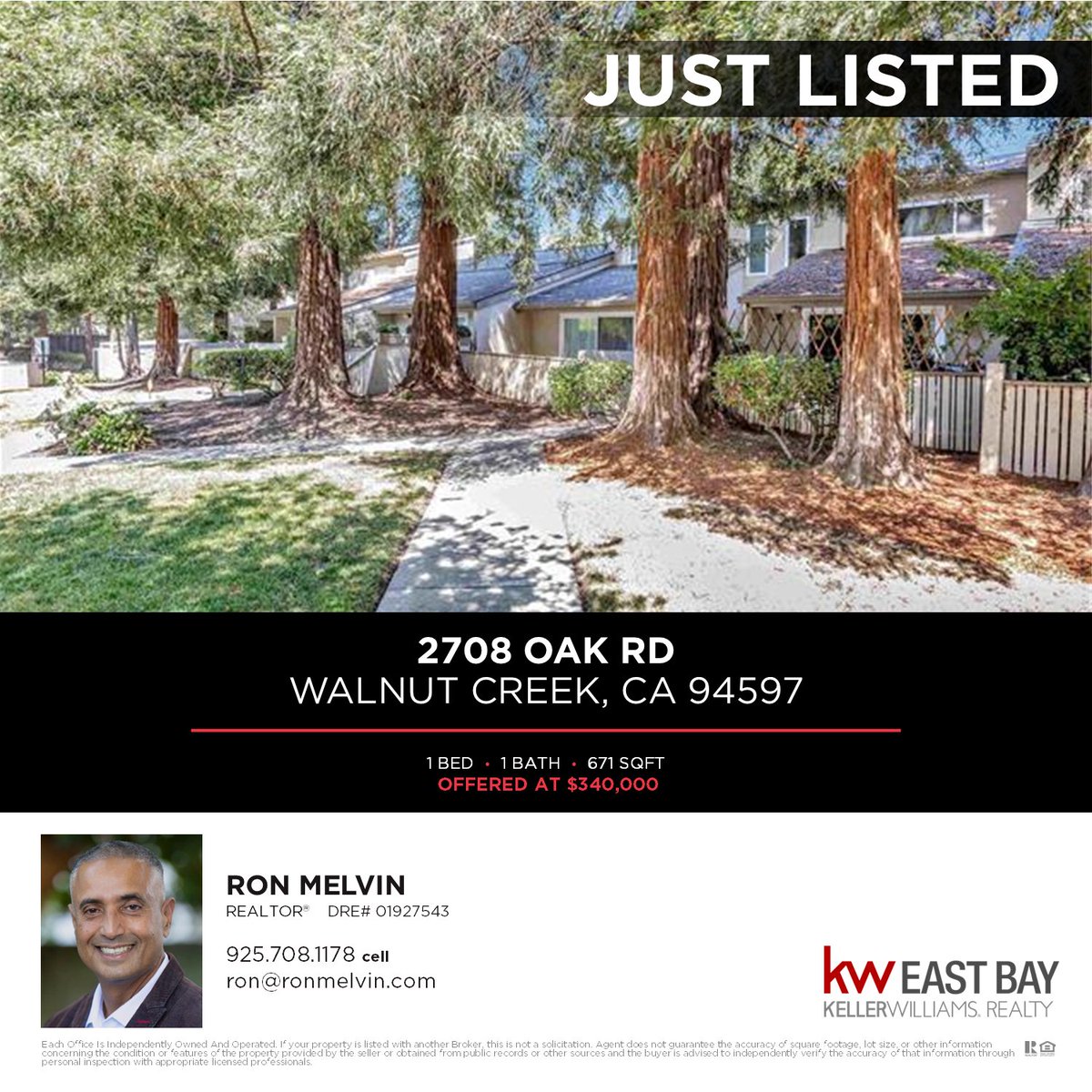 2708 Oak Rd, Walnut Creek, CA 94597 - Just Listed by Ron Melvin!

#kellerwilliams #bayarearealestate #bayarearealtor
