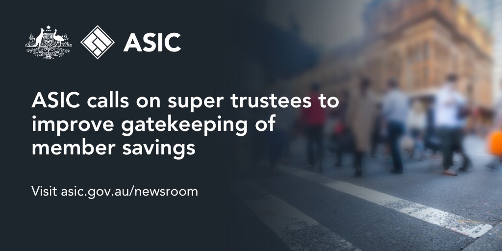 ASIC is calling on superannuation trustees to renew efforts to protect members from unscrupulous operators amid evidence of inadequate oversight of advice fee deductions bit.ly/4dwzeJy