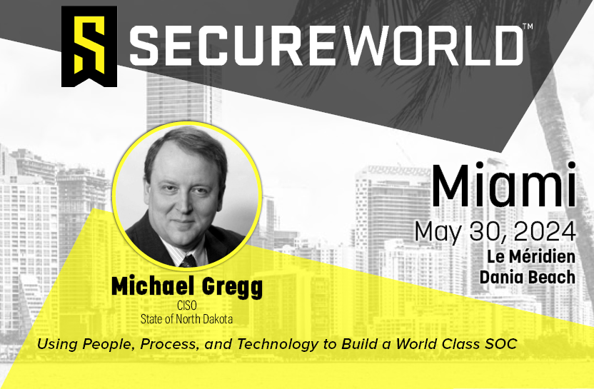 Michael Gregg, CISO for the State of North Dakota, will present May 30th at SecureWorld Miami on how to develop a successful Security Operations Center. See the conference agenda and register here: hubs.li/Q02wCyZC0 #SWMIA24