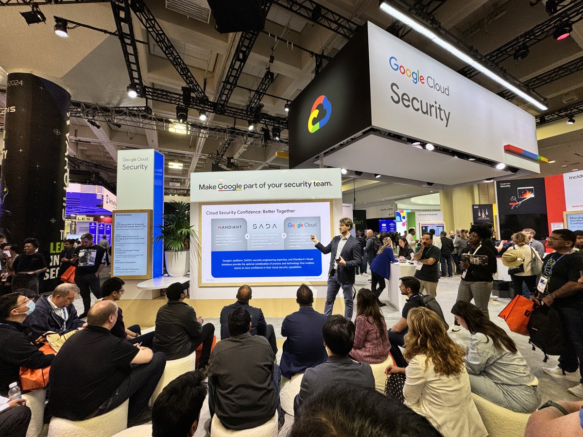 SADA #CloudSecurity Mgr, Stefan Cook, took the stage at the @RSAConference today! He discussed 'Leveraging SADA for Enhanced SecOps with Google-Native Tools,' during this epic #techevent.🛡️🔐 #RSAC Did we miss you? Engage with our security experts now: ow.ly/crLK50RzXoR