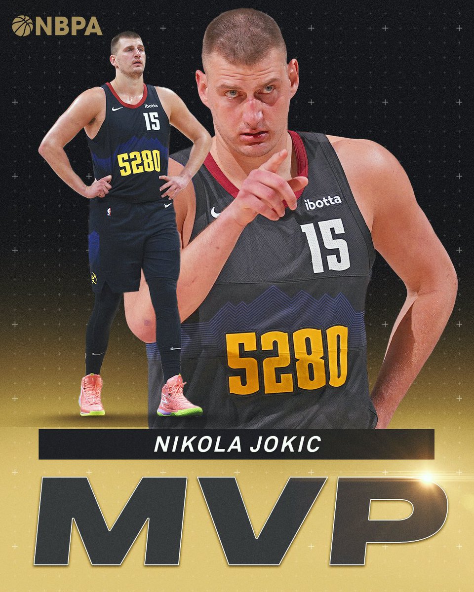 MVP 🏆🏆🏆 Congratulations to Nikola Jokic on winning his third MVP award!