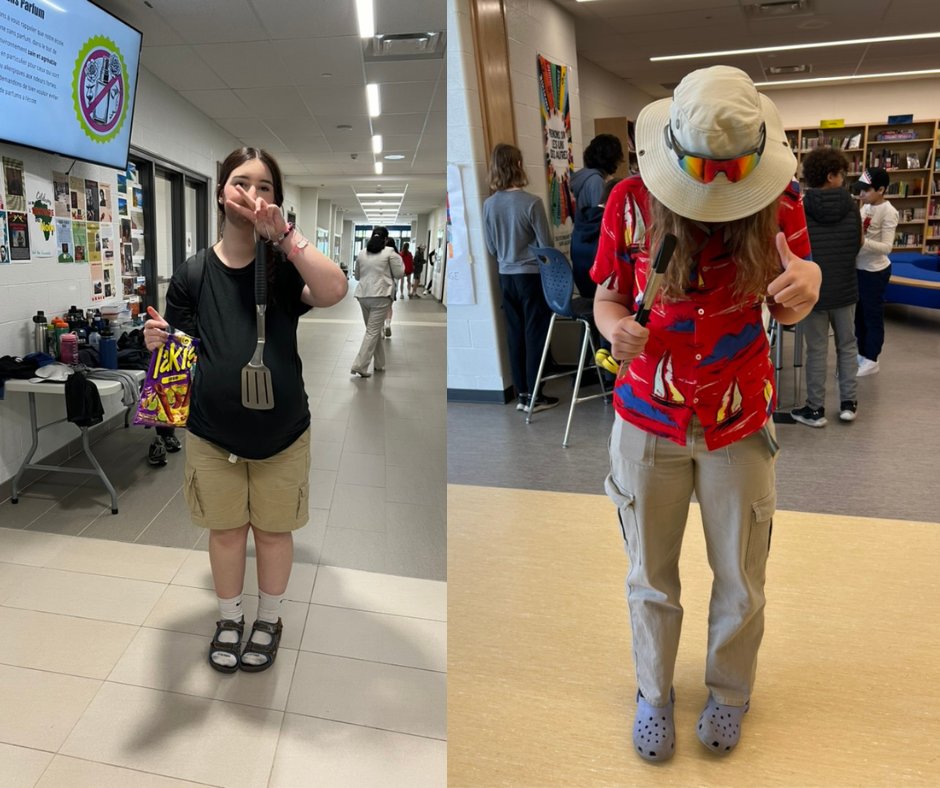 ES_DSJS's tweet photo. 👟⚽🍔 Quel début fantastique pour notre semaine d’esprit à DSJ! Nos élèves ont adopté avec style les tenues de maman soccer et de papa BBQ ce lundi. Merci à tous pour votre participation joyeuse et vos superbes costumes! #EspritDSJ #SoccerMom #BBQDad https://t.co/o7lf20ap1U