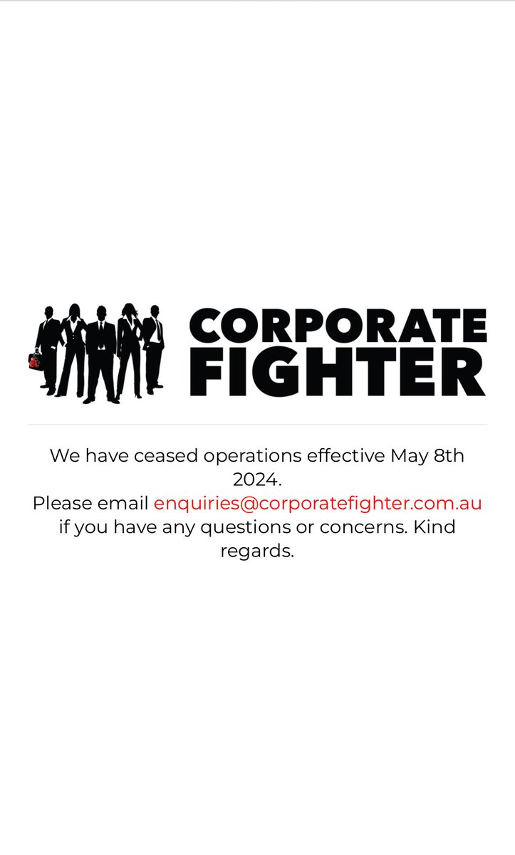 The corporate fighter fundraising platform goes bust.