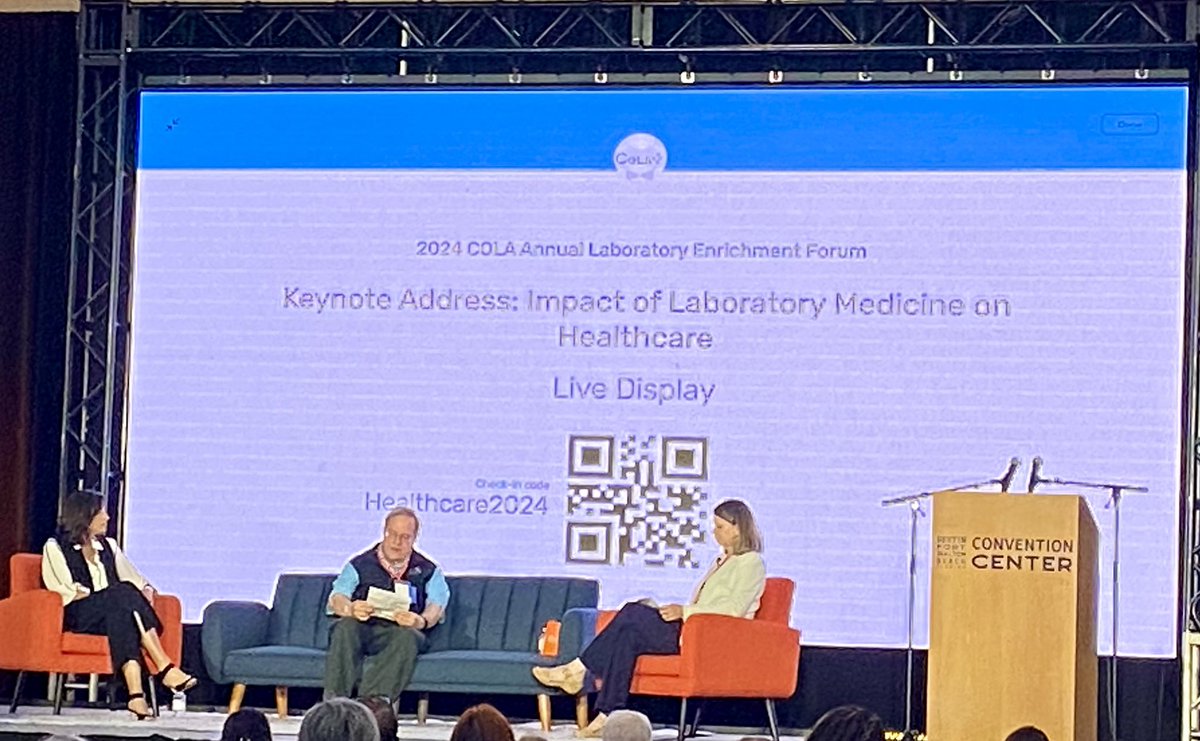 What an Amazing Honor today at the @Cola_Inc #Laboratory Enrichment Forum in Destin, FL! It was an honor to meet the previous @CDCgov #Director @RWalensky and see her advocacy for the laboratory, healthcare data, workforce and infrastructure at #COLAForum2024