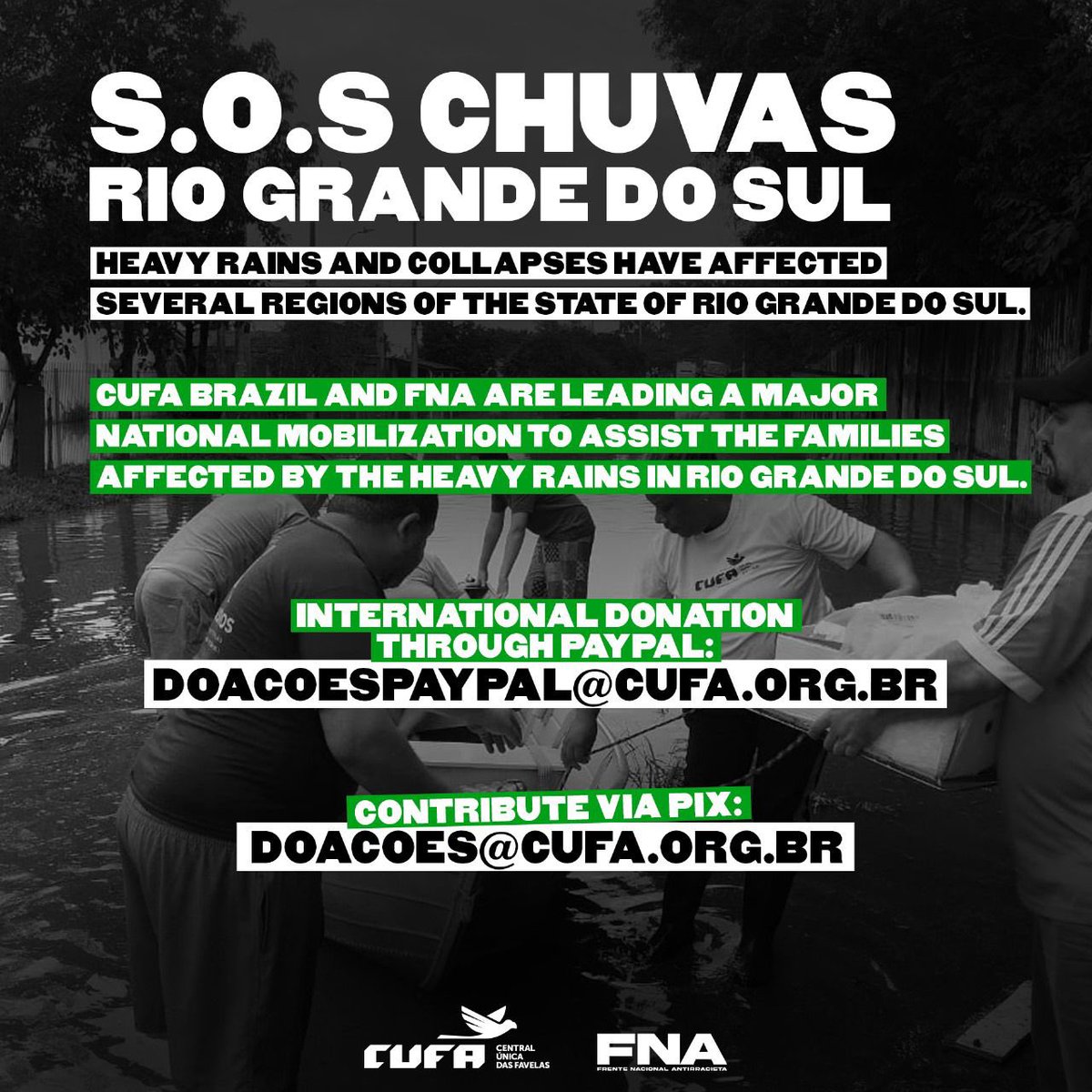 For donations of another countries! @CUFA_Brasil