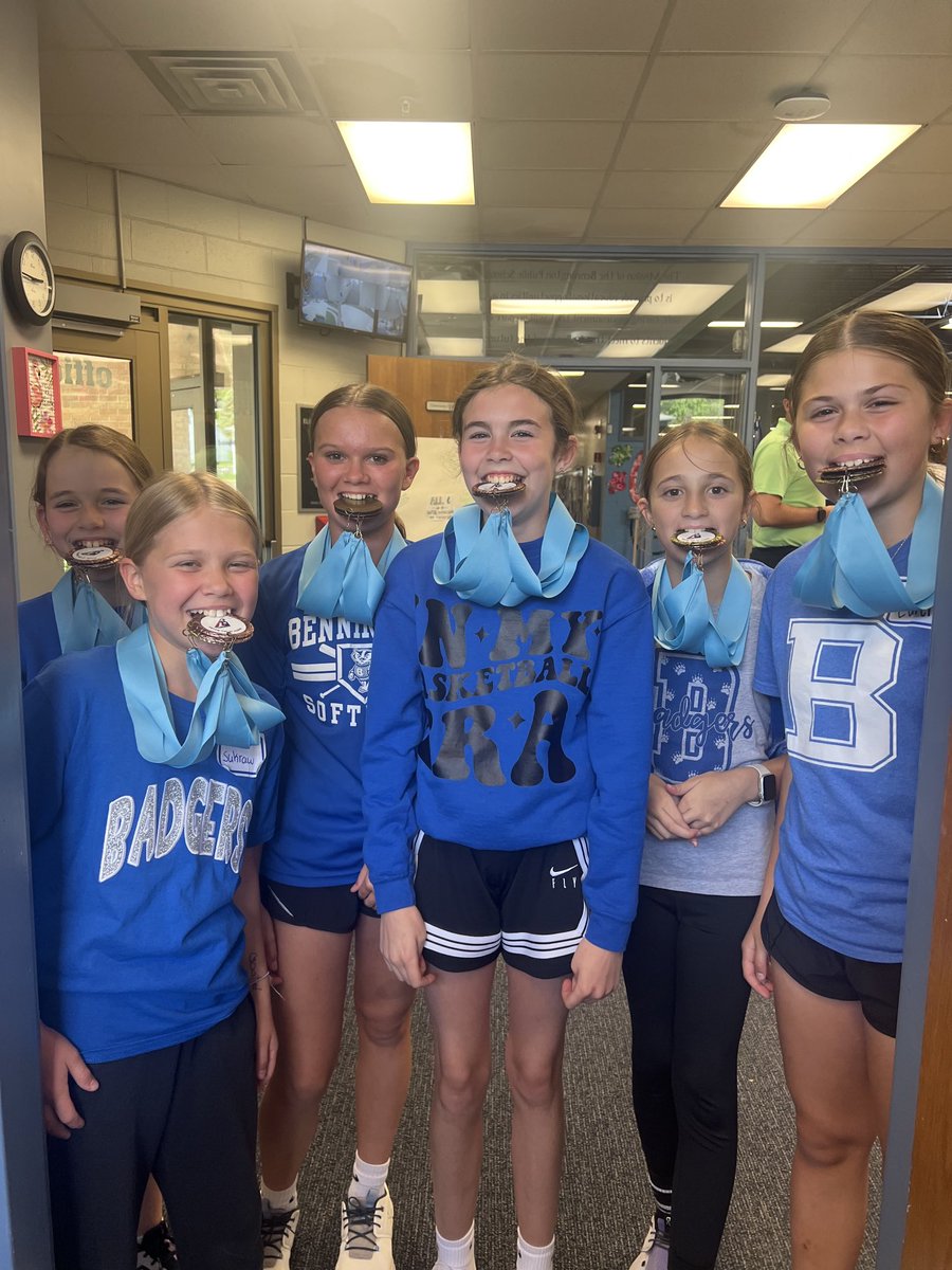 benningtonelem's tweet photo. These kids came back excited to show off all of their medals and ribbons from Battle of the Books! Go Badgers!               #WeAreBPS https://t.co/pG9OWaFv91