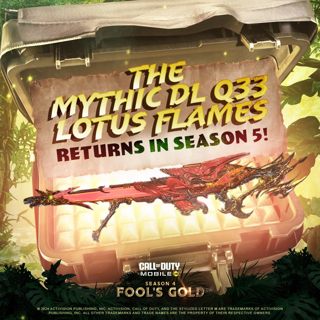 We're in 🔓 The Mythic DL Q33 - Lotus Flames is coming back in Season 5!