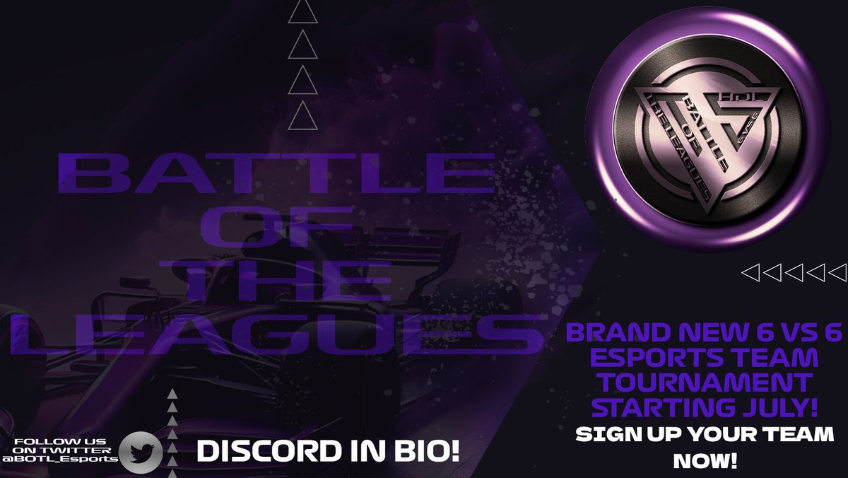 Battle of the Leagues (BOTL) (@botl_esports) on Twitter photo BOTL 6 VS 6 Esports Team Sign ups for F124 Season 1 are open!
<a href="/F1_HDL/">HDL (Highspeed Drivers League)</a>, <a href="/BungaBungaF1/">Bunga Bunga Corporation</a>, <a href="/XPG__Esports/">XPG Esports</a> & <a href="/AeroEsportsTeam/">AERO ESPORTS</a>
are ready to go! 4 spots left...
ENTER YOUR TEAM NOW!
Discord in Bio... BOTL 6 VS 6 Esports Team Sign ups for F124 Season 1 are open!
<a href="/F1_HDL/">HDL (Highspeed Drivers League)</a>, <a href="/BungaBungaF1/">Bunga Bunga Corporation</a>, <a href="/XPG__Esports/">XPG Esports</a> & <a href="/AeroEsportsTeam/">AERO ESPORTS</a>
are ready to go! 4 spots left...
ENTER YOUR TEAM NOW!
Discord in Bio...