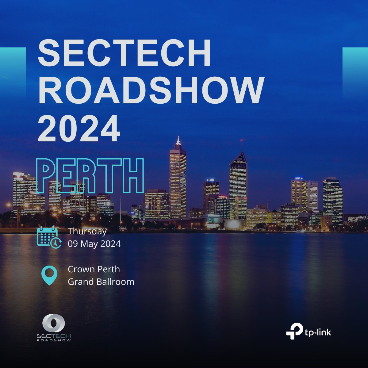 Kicking off this year's Sectech Roadshow in Perth! 
Join us as we hit the road to 5 cities, showcasing our latest innovations. 
Learn More About TP-Link VIGI: tp-link.com/au/business-ne…
See you there!
#SectechRoadshow #TP_Link #SurveillanceTech #SecuritySolutions #TechCommunity