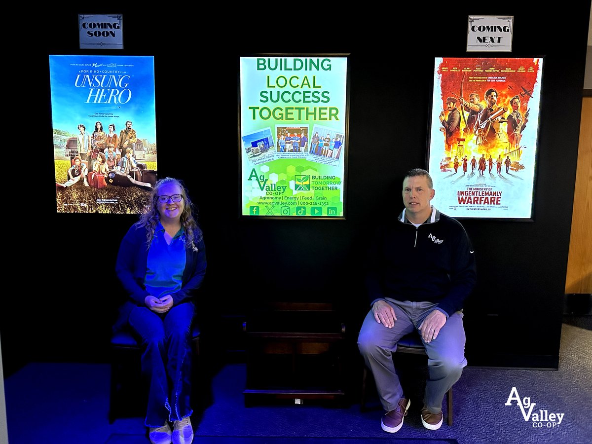 With the goal to increase the exposure of upcoming movies at the Granda Theatre in Oxford, Ag Valley Co-op purchased Glow Boxes to display the movie posters. 🎥
#WeAreAgValley #BuildingTomorrowTogether