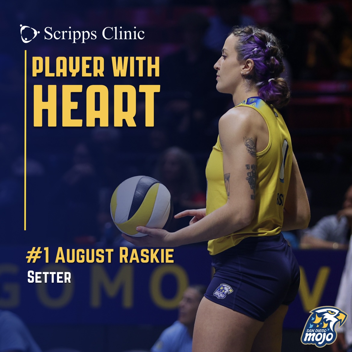 sandiegomojo's tweet photo. #1 August Raskie played with HEART in last night’s match to secure a WIN! #SanDiegoMojo

@ScrippsHealth heart care is ranked among the best in the nation. Whether you’re an all-star athlete or not, you can trust your heart to Scripps. #ScrippsHealth

💙: https://t.co/9yriov0Cuw https://t.co/blJffk6WkW