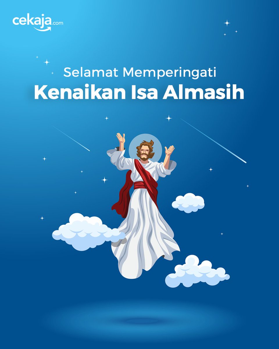 CekAja's tweet image. Selamat Memperingati Kenaikan Isa Almasih Cekizen!

#cekaja #tokofinansial #cerdasfinansial #kenaikanisaalmasih