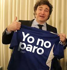 El presidente Javier Milei publicó un mensaje en rechazo a la medida de fuerza de la CGT, Yo no paro. Hay que trabajar para levantar la Argentina, no a las mafias sindicales #YoNoParo