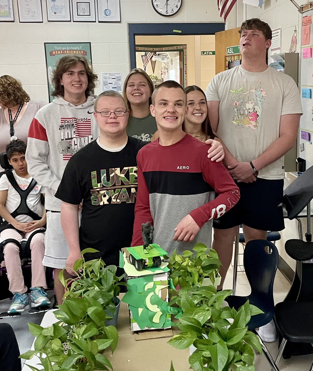 The Bigfoot Hunters finally did it! He’s been caught!  Mayonnaise lured it and a trip wire caught him in the camouflaged box. Thanks to <a href="/JSteachASL/">Jessica Garrett Snyder</a> and her 1st period class and the Butler Tech crew to help with the project! 
Inclusion at its best! ❤️ <a href="/EAST_HAWKS/">Lakota East High</a> <a href="/LakotaDistrict/">LakotaLocalSchools</a>