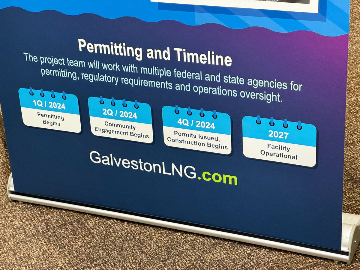 Pilot LNG and Seapath held an open house for their proposed 300,000-gallon-per-day Galveston LNG Bunker Port in Texas City

Expect permit filings soon...

#LNG #ONGT #NatGas #Shale #OOTT #Houston