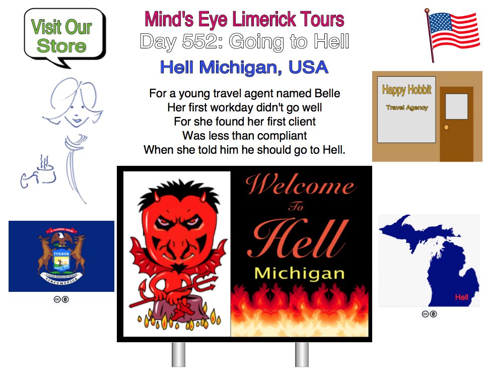#Limerick #entertainment #humor #store #Hell #Michigan #travelagent #giftideas #verse #fun zazzle.com/store/mindseye…
