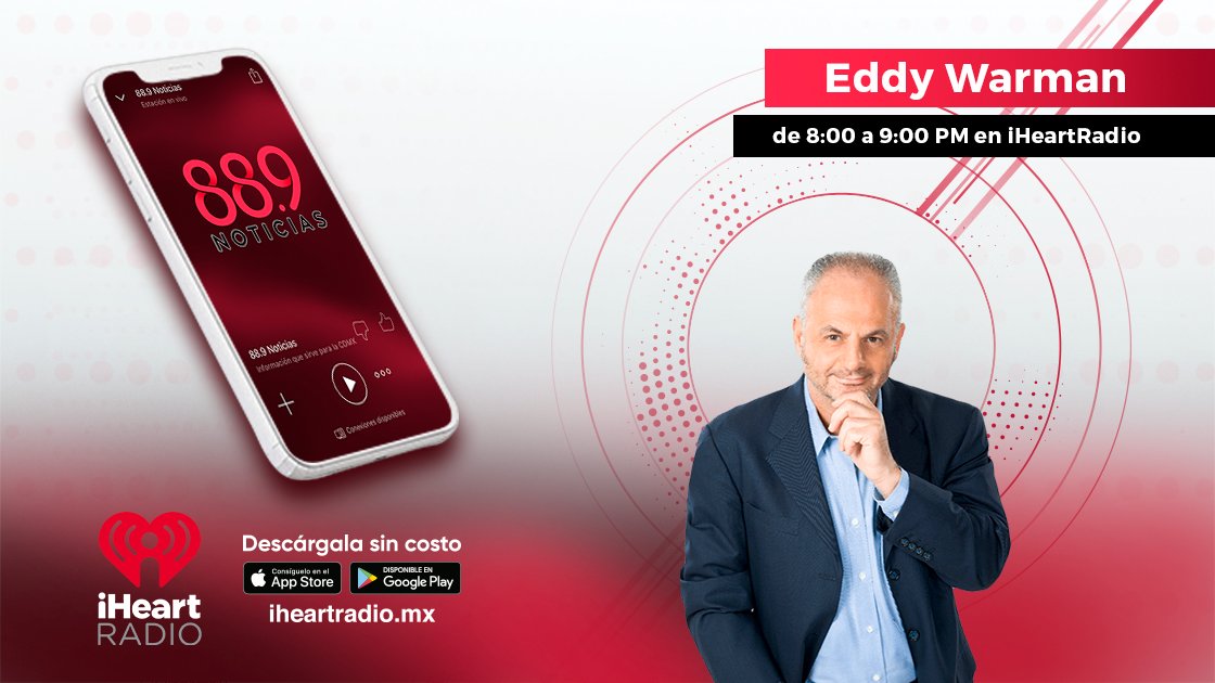 Escucha el programa en vivo y los podcast de @EddyWarman a través de #iHeartRadio baja la app en la #AppStore Y #GooglePlay y disfruta de todo el contenido de #GrupoAcir. bit.ly/EddyWarmanDeNo… rv
