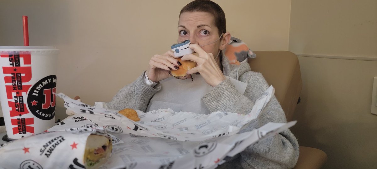 When your wife has to have a blood transfusion and gets hungry, <a href="/jimmyjohns/">Jimmy John’s</a> is the only thing that hits the spot... #bigjohn for the win.