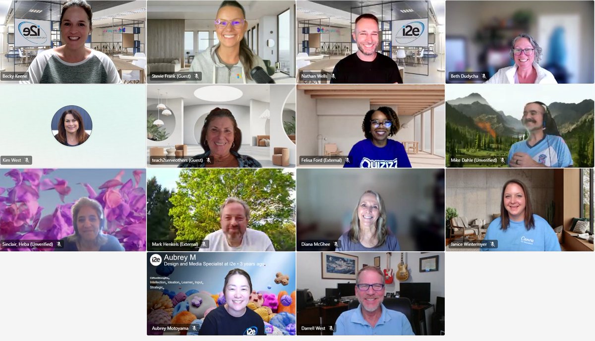 I had a great time connecting with my team at @i2eEDU tonight - and learning from new things from @steviefrank23, @EdtechFelisa, and @edtechwells too. Seeing these people support one another is the best! #i2eEDU