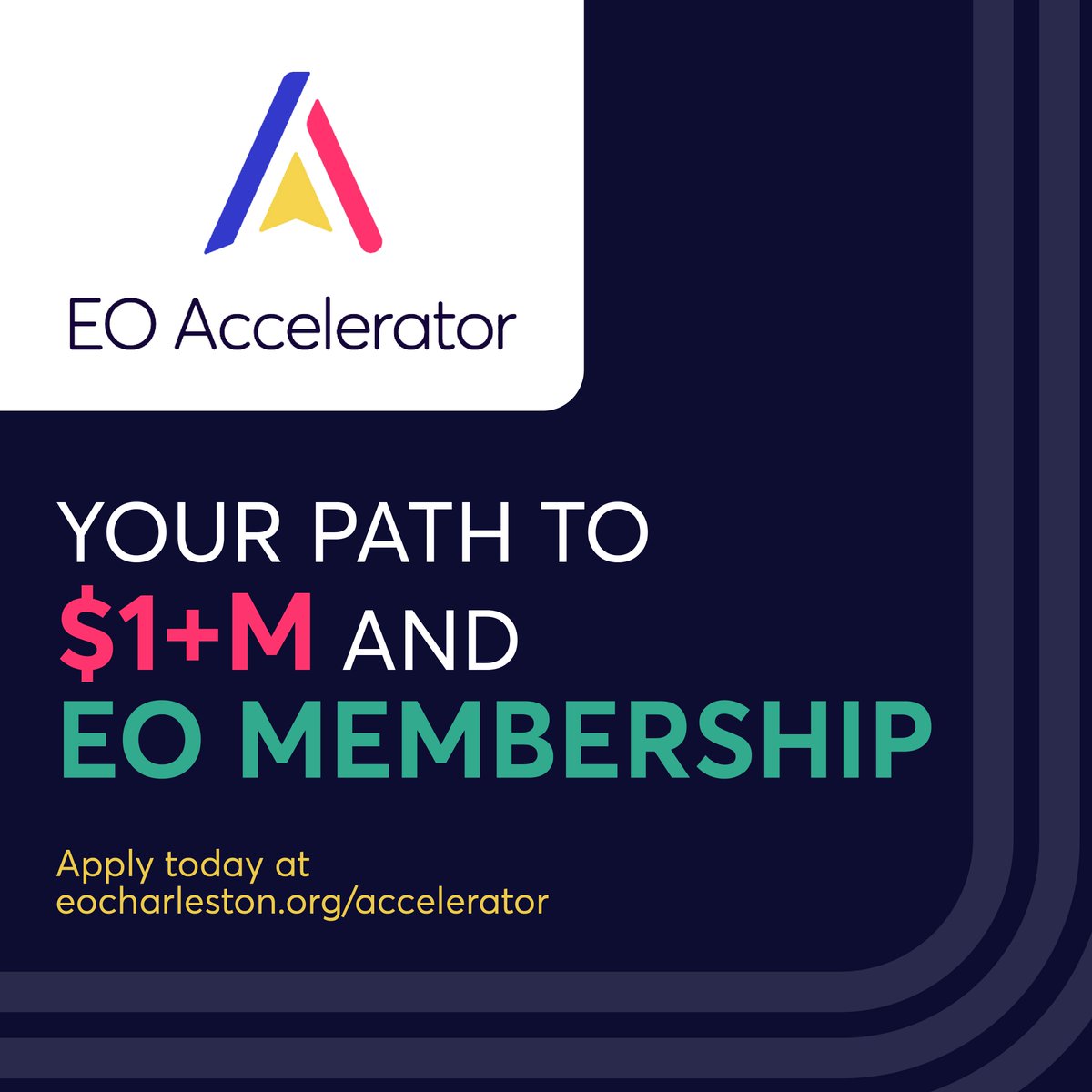 Find your path to $1+ million! ✅ EO Accelerator helps entrepreneurs push past roadblocks to fast-track success and EO membership. Apply today: bit.ly/3mGL5PR #EOA #EOAccelerator