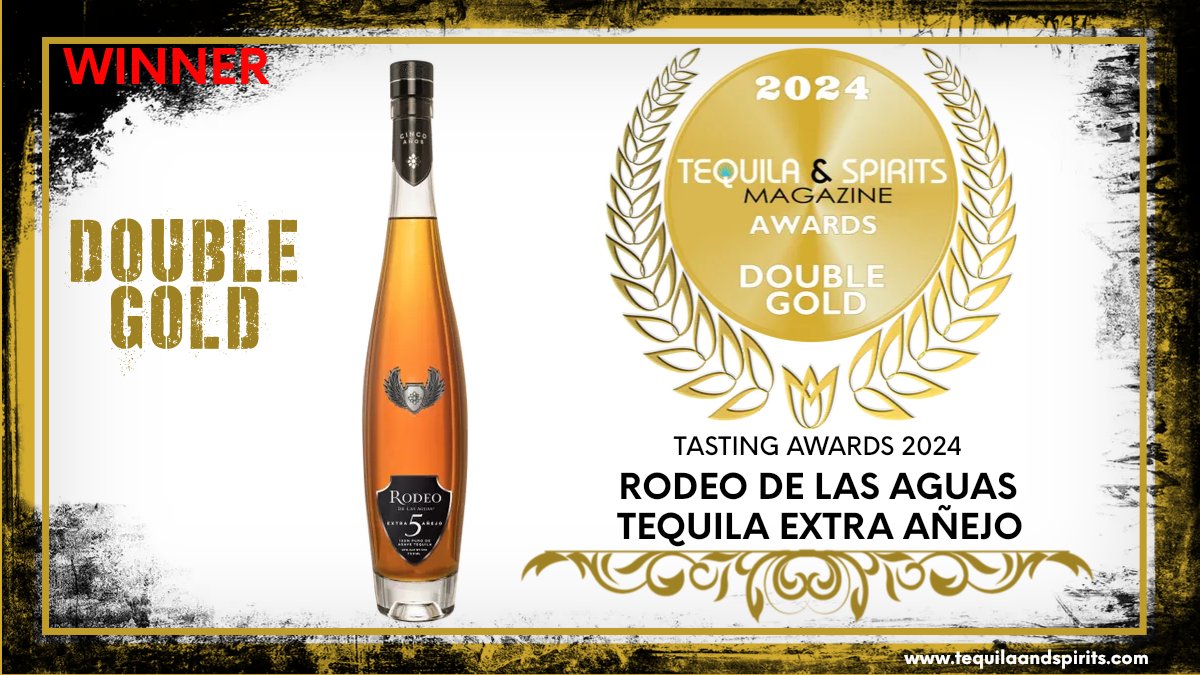 Congratulations! Rodeo de las Aguas Tequila Extra Añejo 5 Years Double Gold Medal winner at Tequila & Spirits Magazine Tasting Awards. . . #TequilaSpirits #Tequila #PremiumTequila #TequilaExtraAnejo #Spiritsindustry #TequilaTasting #RT #TSMawards2024 #TequilaIndustry