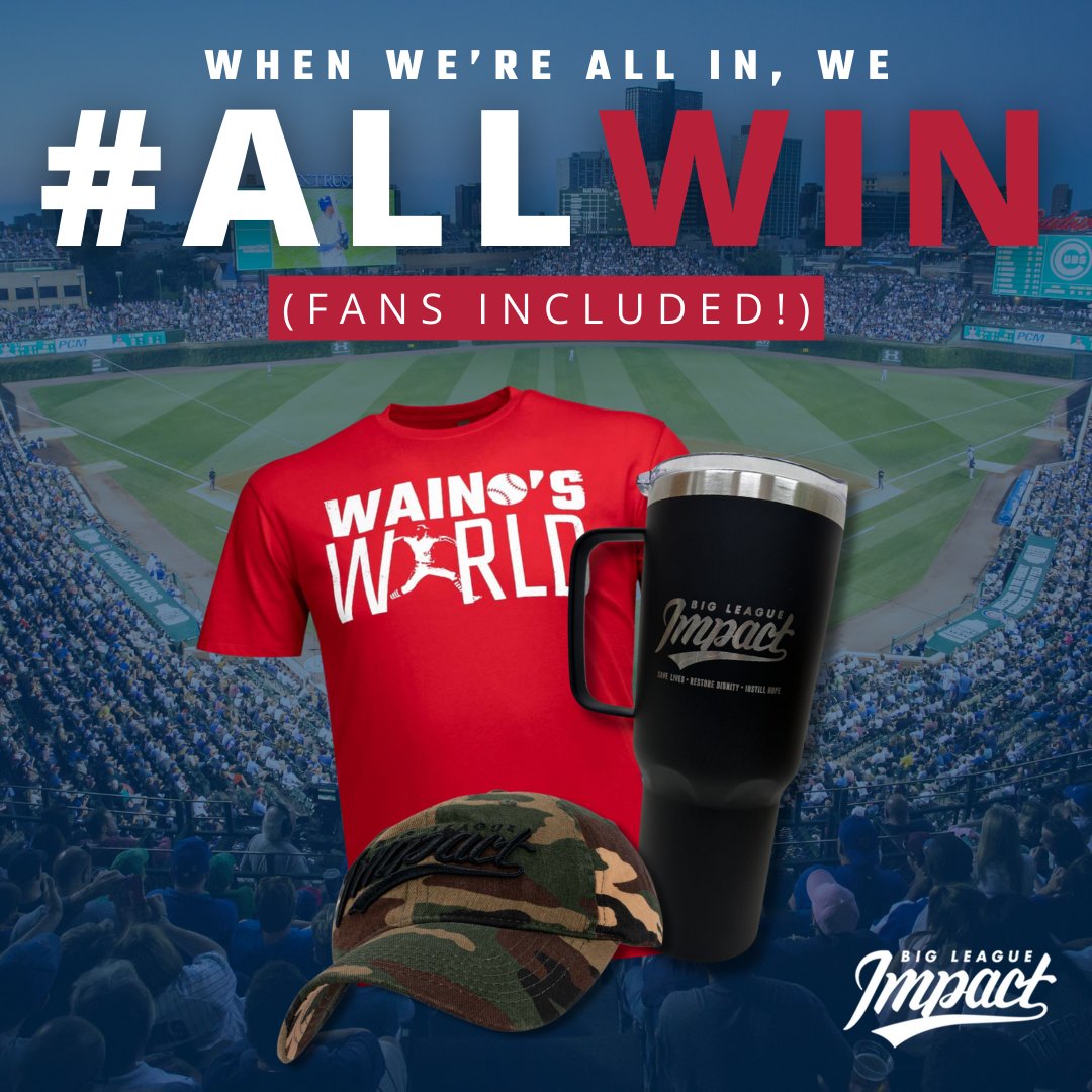 Donate $100+ to ANY of our 2024 #ALLWIN fundraising campaigns & receive an item of your choice from our Big League Impact shop — plus, you'll be entered to win fun prizes & giveaways (including autographed items)! Details at bigleagueimpact.org/allwin. @kgib44