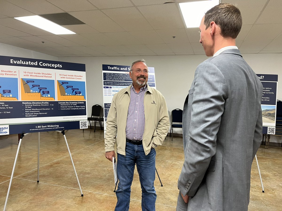 PROVIDE FEEDBACK on future widening/improvements to I-80 east of @cityofsparks. PUBLIC MEETING TONIGHT 4-7pm at Storey Co Fire Station at 1705 Peru Drive Presentation at 5:30pm or VIRTUAL PUBLIC MEETING Visit I80EastNV.com anytime before May 24 @StoreyCounty