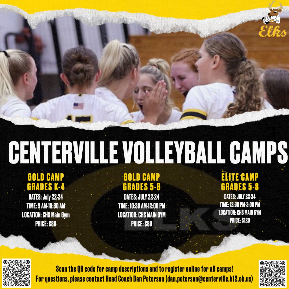 Centerville Lady Elks VB (@centerville_vb) on Twitter photo Camp registrations are OPEN for our 2024 summer camps! Come train with the best! <a href="/chselksad/">Centerville Athletics</a>
my.hometownticketing.com/agency/3c75848…
#EPND Camp registrations are OPEN for our 2024 summer camps! Come train with the best! <a href="/chselksad/">Centerville Athletics</a>
my.hometownticketing.com/agency/3c75848…
#EPND