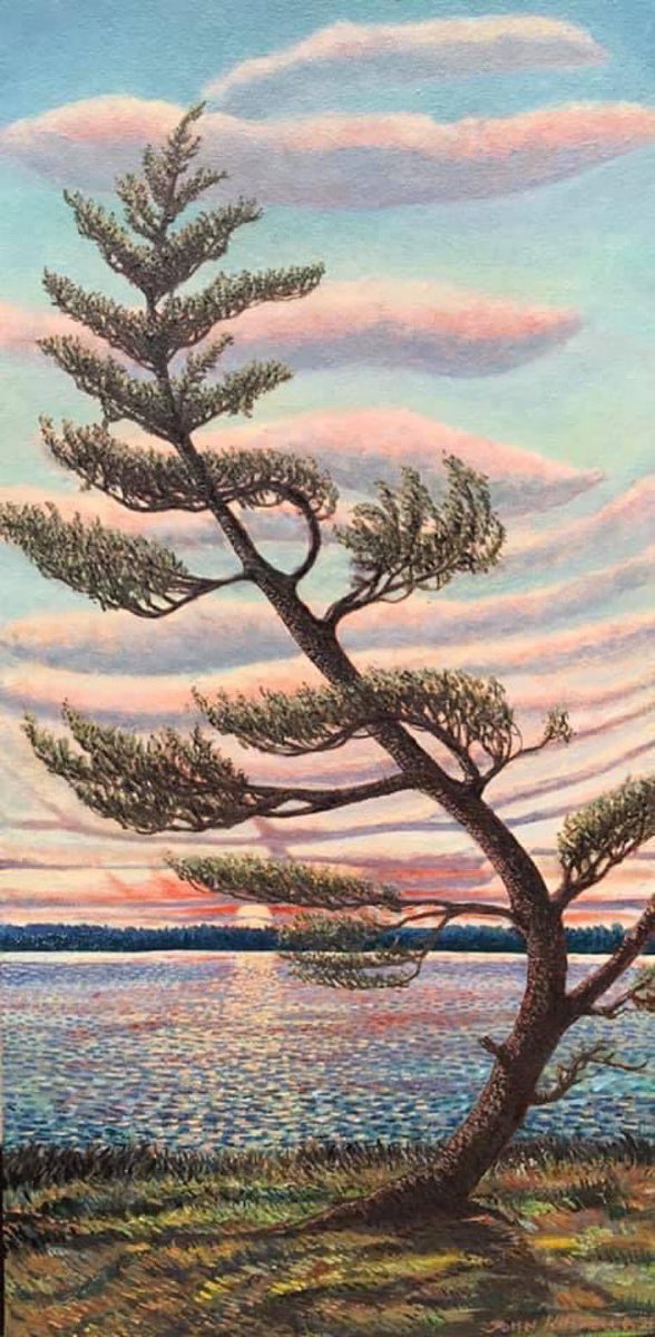 Summer Evening 2021 Oil on canvas 24 x 12 inches #art #artlovers #oilpaintings #paintings @Anishinabe_Life @kimahesse @DrSogge @peac4love @freddziedzic @worthSeeingPic