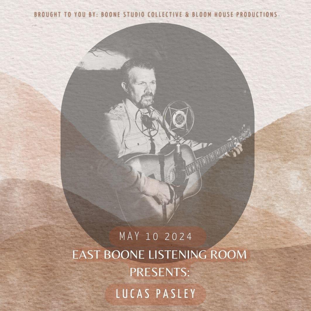 Looking forward to playing at the East Boone Listening Room this Friday night, May 10th.

#lucaspasleymusic #altcountry #americana #singersongwriter #originalmusic #folkmusic #rootsmusic #appalachianmusic #oldtimemusic