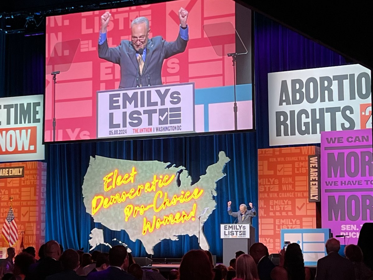 If there is any organization that makes me optimistic about the 2024 election, it is @emilyslist. Thank you for leading the way on our mission to protect a woman’s right to choose. The time is now for us to defend Americans’ fundamental right to choose. Onward to victory!