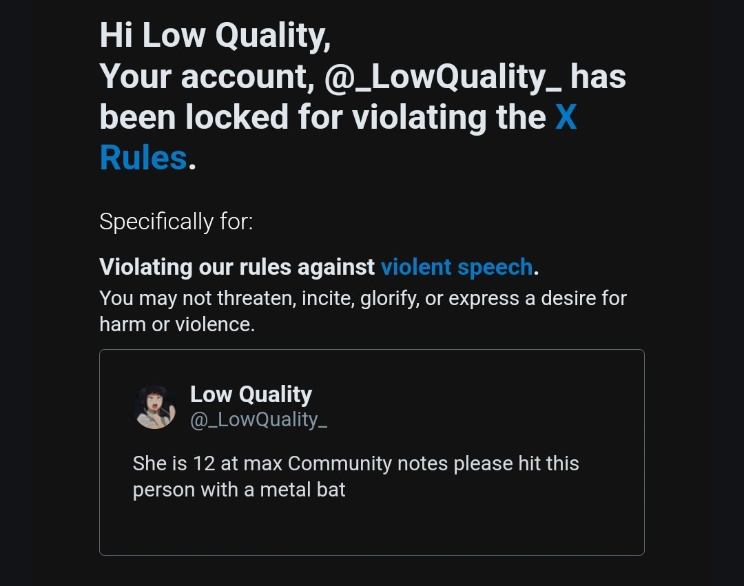 I got tempted suspended for not liking pedophiles btw