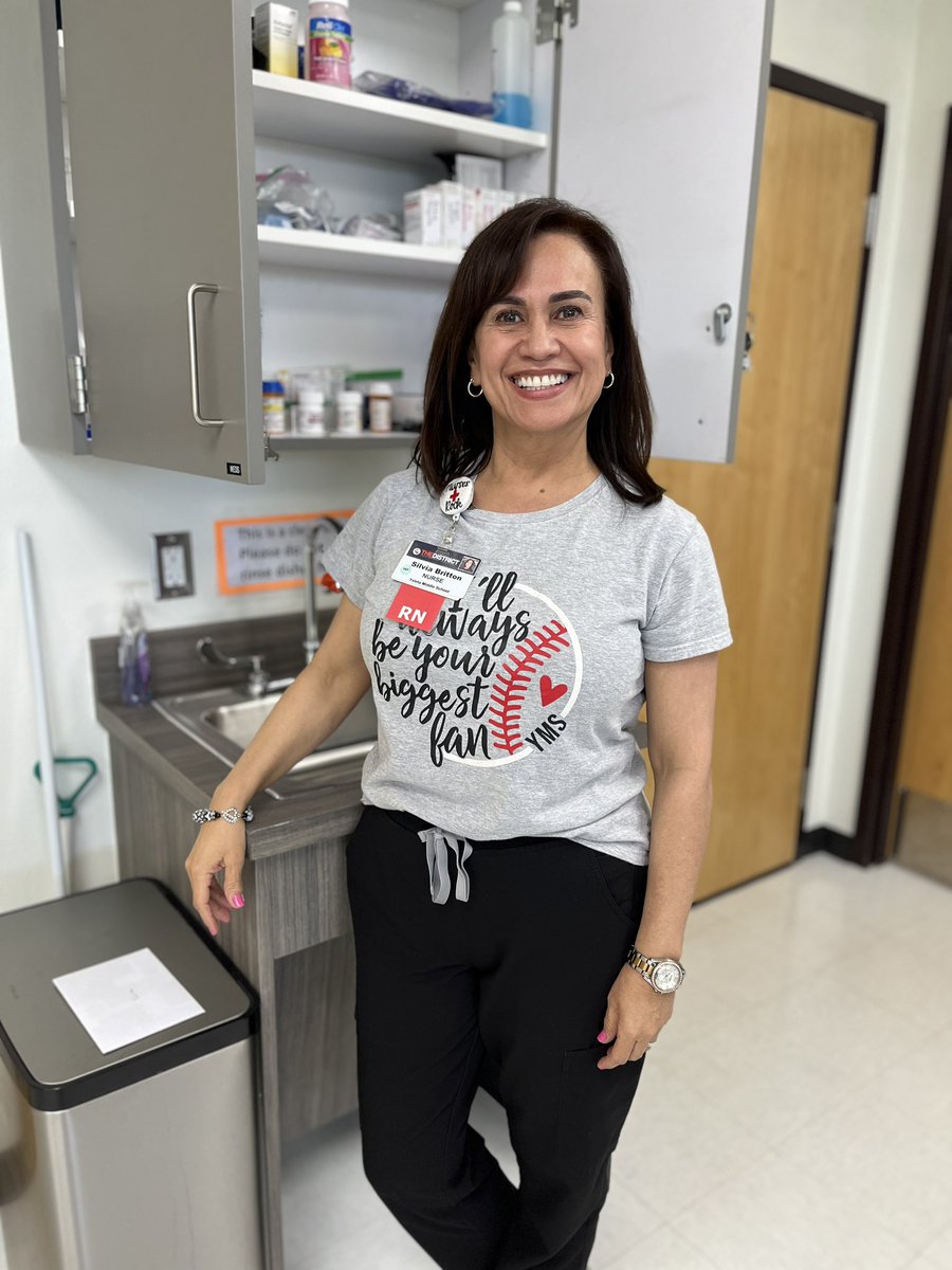 Huge shout out to our incredible school nurse, Nurse Britton! Happy School Nurses Day! Thank you for keeping our kids in top shape and always having a bandaid 🩹 at the ready! @YsletaISD @JosePerYMS @Gonzalez_YMS