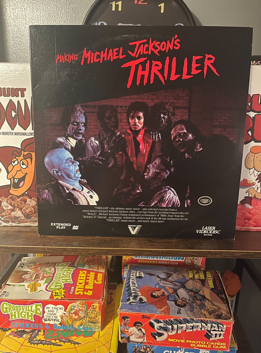 Check out my newest LaserDisc. Zombies dancing just hits different on dinner plate sized physical media, I don’t know.